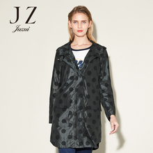 JUZUI/玖姿外套女韩版休闲2017新款秋季波点外套女修身显瘦图片