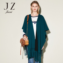 JUZUI玖姿奥莱2017新款毛衫韩版女长袖宽松中长款毛衫女图片