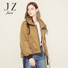 清仓特卖玖姿奥莱店2017冬装新款短外套羽绒服女图片