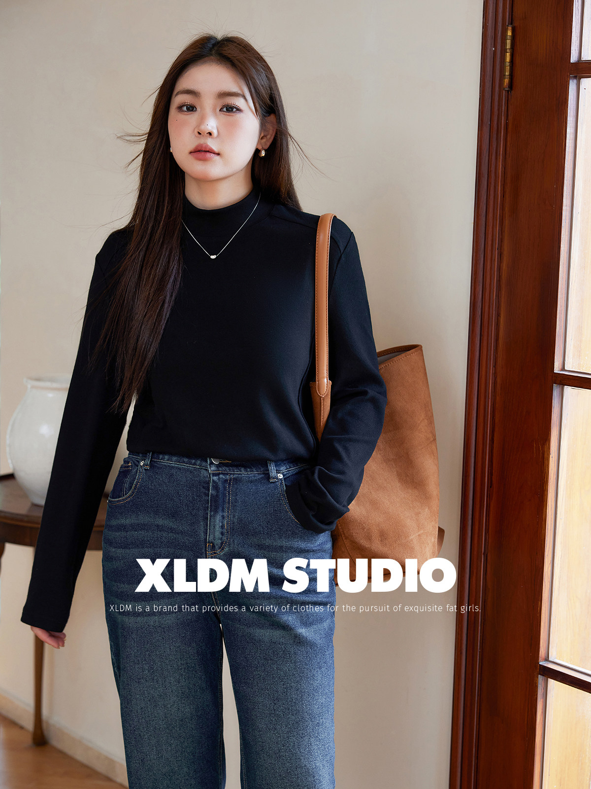 小俪自制大码女装加绒基础正肩胖mm纯色半高领圆领打底衫秋冬内搭