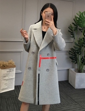 传情豆毛呢外套女中长款2018冬季新款加厚呢子大衣女装潮图片