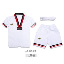 短裤 道服超薄轻薄透气男女夏天跆拳道衣服 夏季跆拳道服儿童短袖