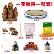 吸水石盆景假山原石观赏石微景观园艺镇宅石 奇石 30cm上水石