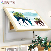 饰画电度表门店新房 楼道动物电表箱墙现代表箱装 饰盒时尚 发财树装