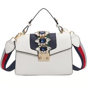 韩版百搭撞色手提小方包