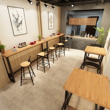 铁艺家用吧台桌简约靠墙吧台桌守境ぬ醺呓抛谰瓢勺揽Х忍桌椅