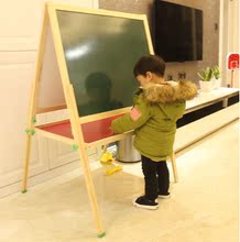 超大号儿童画板双面磁性黑板支架式可升降写字板家用守窘萄Щ架