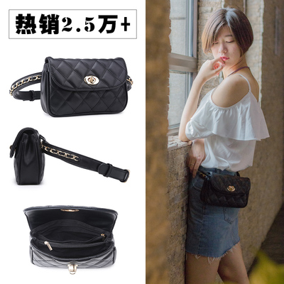 2115*2018春夏新款皮腰包韩版潮包女式腰包休闲 皮时尚迷你小腰包