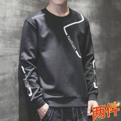 春季男士长袖t恤卫衣圆领韩版潮流打底衫衣服男装潮牌上衣春秋款