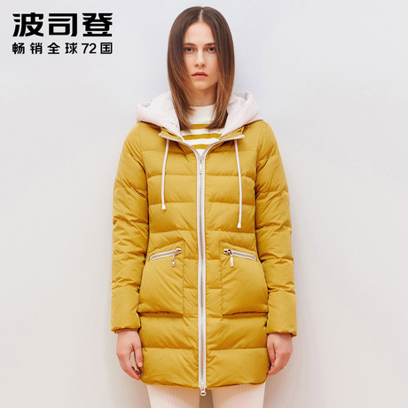 波司登保暖ol气质欧美宽松通勤冬季中长款羽绒服B1501210商品大图