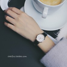 石英手表 文艺复古细腻vintage带单历薄盘情侣款 余话 阿柴A62