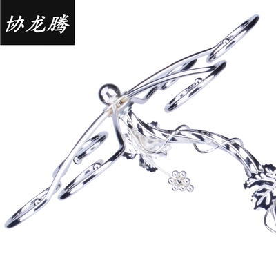 协龙腾包邮合金环绕葡萄藤杯架旋转镀银挂杯架酒杯架吧台酒架欧式