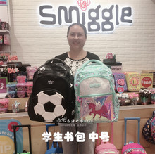 新款 掌柜推荐 现货澳洲smiggle 卡通图案小学生书包儿童双肩包中号