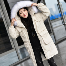 ins羽绒棉服女中长款2018新款收腰棉服女装大码外套冬加厚棉袄潮图片