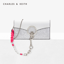 CHARLES&KEITH 长款钱包 CK6-10770373金属圆环撞色饰女士单肩包