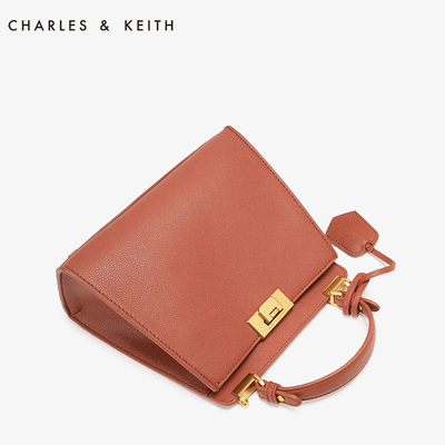 CHARLES&KEITH单肩包CK2-50270031通勤纯色梯形手提斜挎包