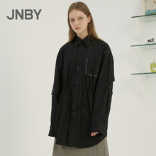 商场同款 江南布衣2019春新品 收腰印花衬衫 JNBY 女5JB101250