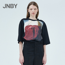 商场同款 江南布衣2019夏季新品 JNBY 镂空印花T恤女5J4610180