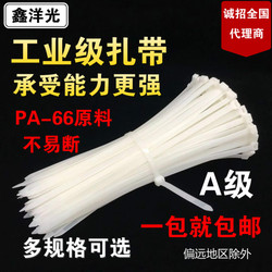 5X300白黑色塑料自锁式鑫洋光尼龙扎带封条塑料扣束带线带捆线