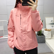 女两件套加绒加厚防风防水户外保暖登山服男 冬季三合一冲锋衣套装