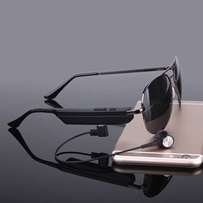 智能蓝牙眼镜耳机MP3无线运动开车入耳式通话偏光太阳墨镜个性男