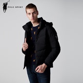 Polo sport羽绒服男短款2018新款商务休闲90%白鸭绒加厚保暖外套