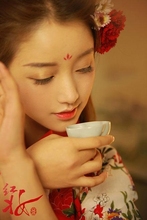 花印美人眉贴饰纸防水写真其他贴饰 √贴其他贴花钿眉心贴汉服古装