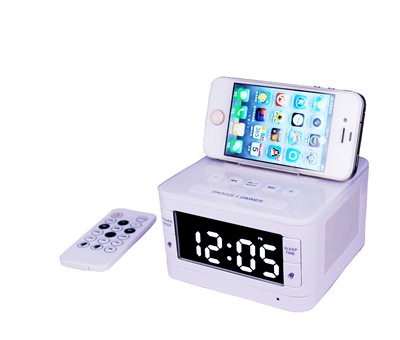 苹果安卓音响iphone6/5s/5充电底座手机无线蓝牙音箱播放器闹钟