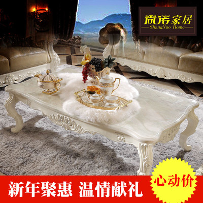 美式天然大理石茶几实体店