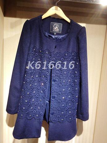 1专柜正品拉夏贝尔淑女冬款钉珠羊毛毛呢外套大衣10005161商品大图