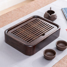 琶阅阋蝗擞貌杼ù⑺式家用简约黑檀茶海花梨功夫茶具 守静枧绦