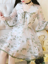 汉服改良 碎花雪纺收腰显瘦很仙 百馨娜官方2019夏天新款 易菲女装