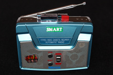 FM收音能录音 送电源 全新SMART磁带随身听单放机收录机带外音