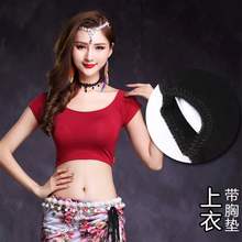 性感上衣 上衣女成人东方舞莫代尔服装 短袖 肚皮舞练功服2019新款