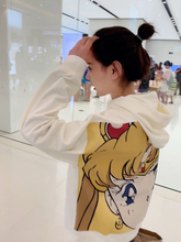 2019秋冬新款 mei少女合作款 背后大印花宽松百搭连帽卫衣女