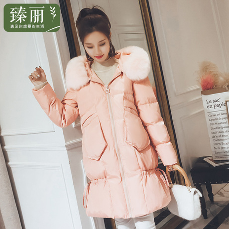 臻丽 2018新款胖mm冬装棉衣女宽松韩版大码女装胖妹妹棉服遮肚子商品大图