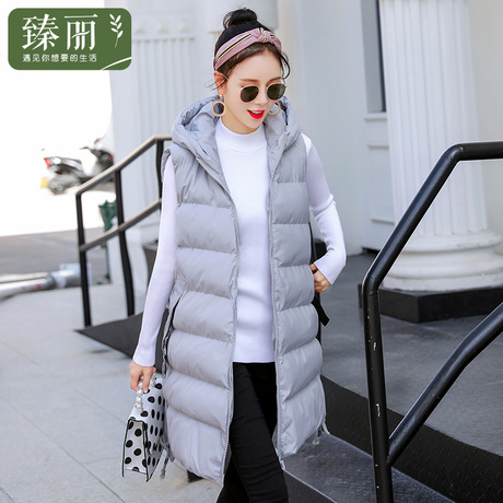 臻丽 2018新款遮肚子仙女胖mm大码女装棉衣棉马甲减龄开衫女外套商品大图