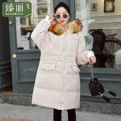 臻丽 洋气胖mm冬装棉衣加厚棉服中长款棉袄2018新款大码女装外套商品大图