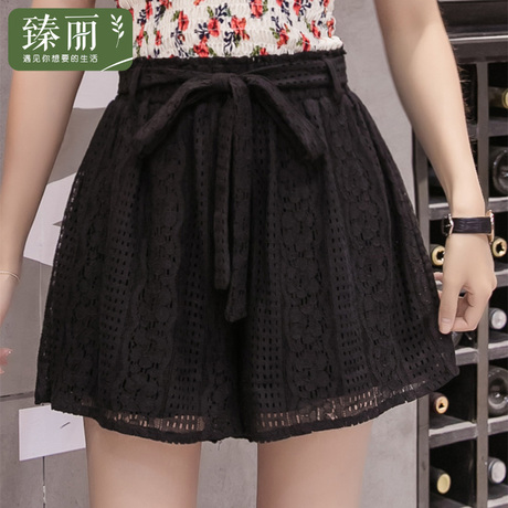 臻丽 2018新款胖妹妹夏装大码女装藏肉宽松女打底裤加大加肥短裤商品大图