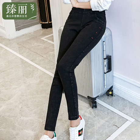 臻丽 2018新款仙女胖妹妹秋装腿粗打底裤遮肚大码女装铅笔裤200斤商品大图