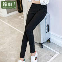 臻丽 2018新款仙女胖妹妹秋装腿粗打底裤遮肚大码女装铅笔裤200斤图片