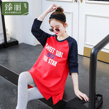 臻丽 胖妹妹新款秋装胖mm大码女装遮肚子显瘦宽松打底衫t恤长袖图片