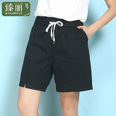 臻丽 胖妹妹2018新款遮肉遮肚子大码女装夏装短裤加大加肥打底裤商品大图