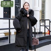 臻丽 2018新款大码女装胖妹妹中长款棉衣女遮肚子加厚外套女显瘦图片
