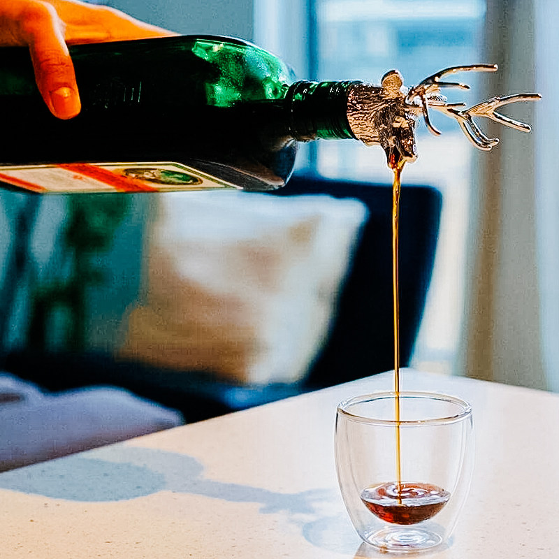 野格鹿头酒嘴 鹿头引酒器 倒酒器 倒酒塞 锌