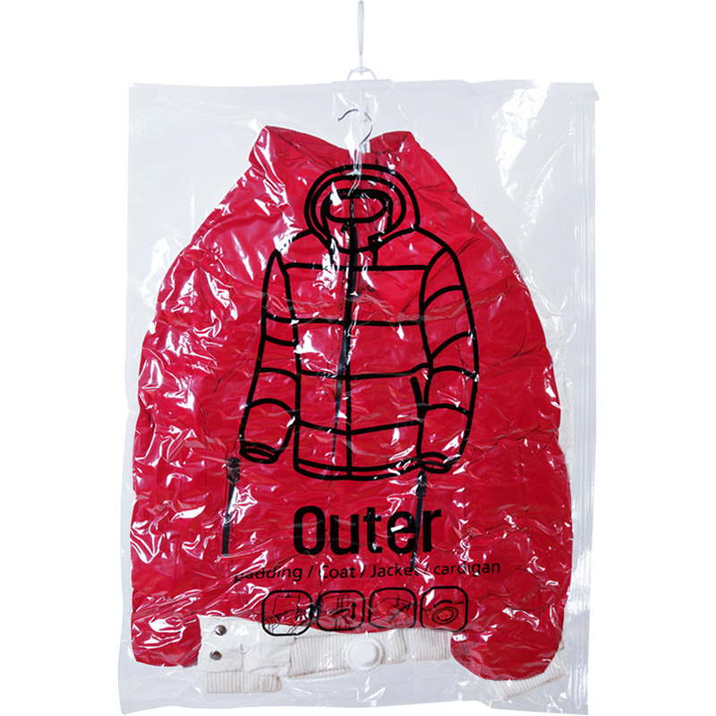 居家家挂式透明羽绒服压缩袋抽空气真空袋小号