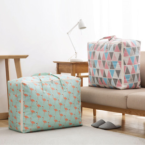 居家棉麻被子收纳袋