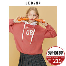 乐町卫衣女早秋2018新款女长袖韩版宽松潮pphome学院连帽chic外套图片