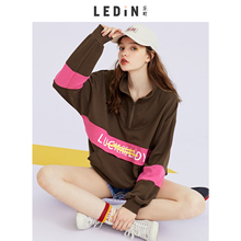 乐町卫衣女慵懒风薄款酷2018夏季新款女潮撞色ulzzang长袖女上衣图片