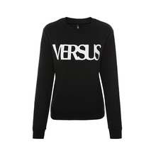VERSUS范瑟丝纯棉材质印花logo字母图案装饰女士套头卫衣图片